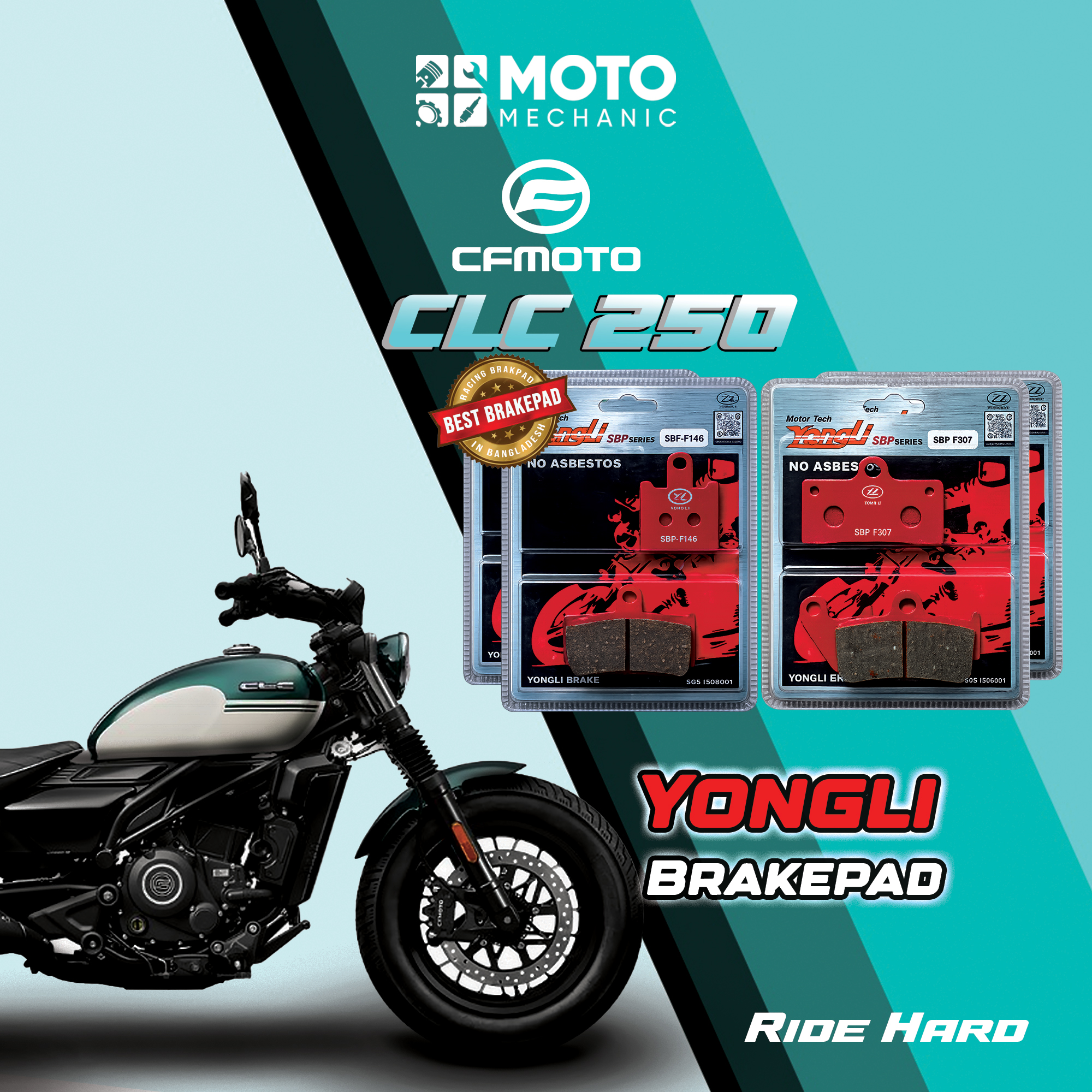 CF MOTO CLC-250 Yongli Racing Brake Pads
